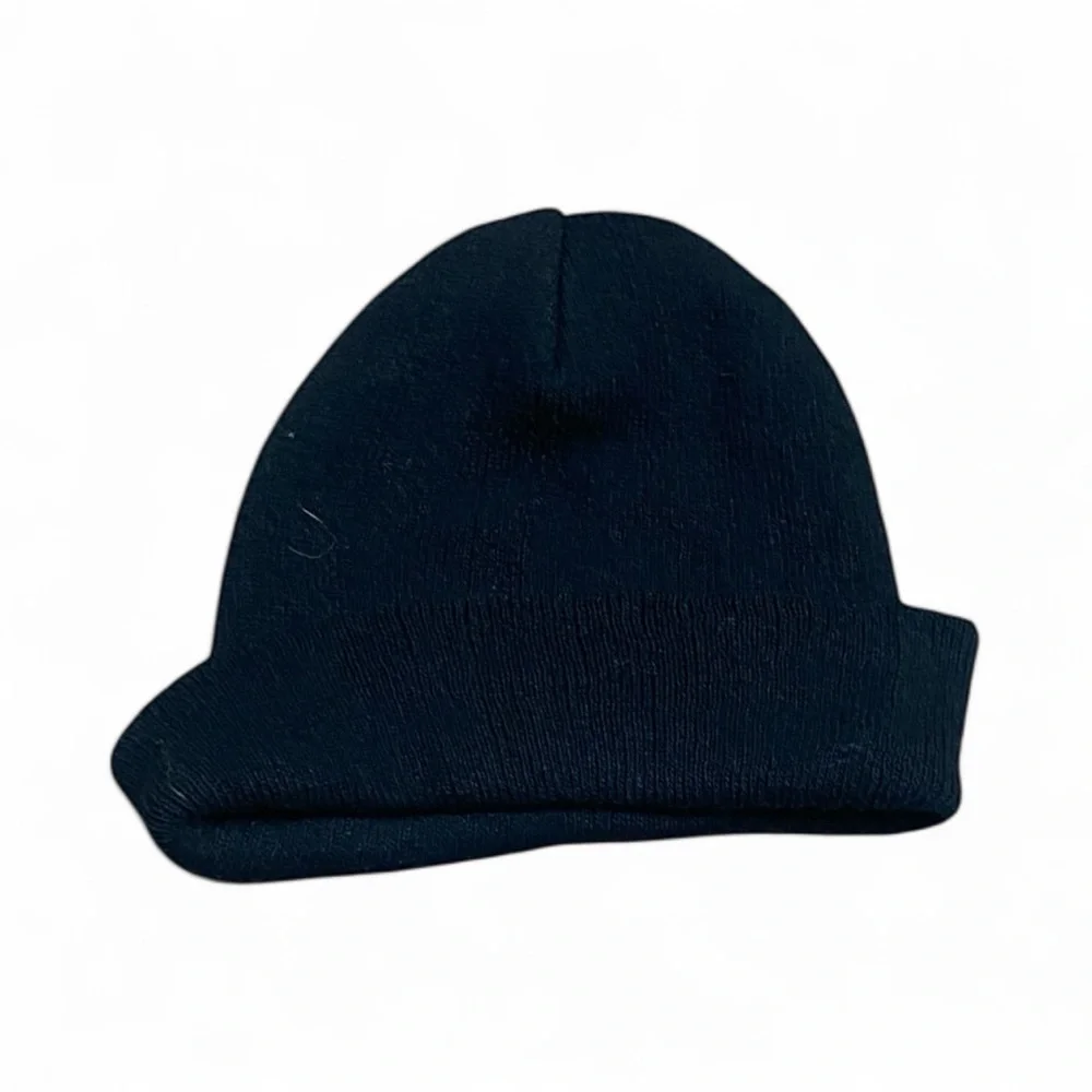 Black Beanie with Yellow Smiley Patch